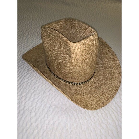 Vintage Resistol Cattleman Size 6 7/8 Straw Western Cowboy Hat - Picture 4 of 7